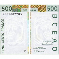 Togo - Pick 810Tf - 500 francs - 1996 - Etat : SUP+