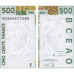 Togo - Pick 810Tm - 500 francs - 2002 - Etat : TTB