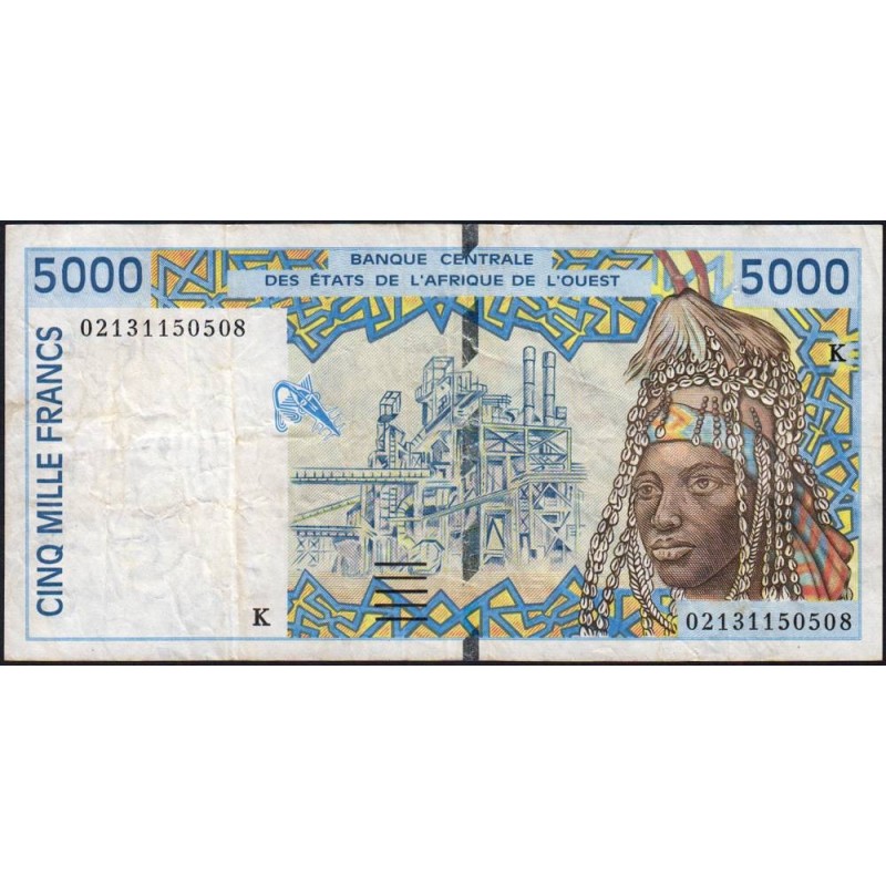 Sénégal - Pick 713Kl - 5'000 francs - 2002 - Etat : TB+