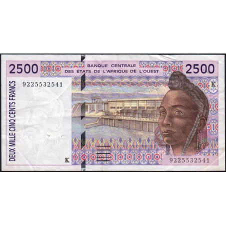 Sénégal - Pick 712Ka - 2'500 francs - 1992 - Etat : TTB