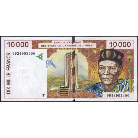 Togo - Pick 814Th - 10'000 francs - 1999 - Etat : SUP+