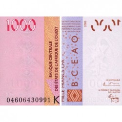Sénégal - Pick 715Kb - 1'000 francs - 2004 - Etat : SPL+