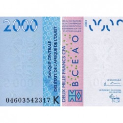 Sénégal - Pick 716Kb - 2'000 francs - 2004 - Etat : NEUF