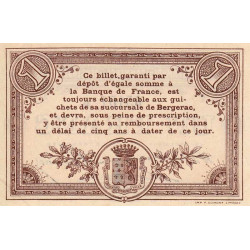 Bergerac - Pirot 24-16 - 1 franc - Série R - 05/10/1914 - Etat : SPL-