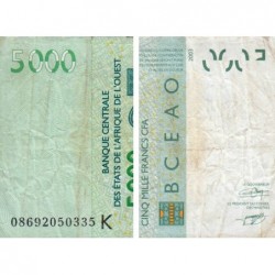 Sénégal - Pick 717Kf - 5'000 francs - 2008 - Etat : TB