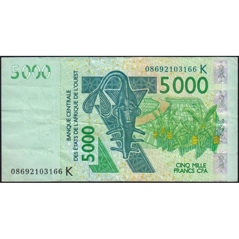 Sénégal - Pick 717Kf - 5'000 francs - 2008 - Etat : TTB