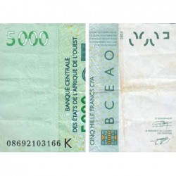 Sénégal - Pick 717Kf - 5'000 francs - 2008 - Etat : TTB