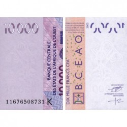 Sénégal - Pick 718Kj - 10000 francs - 2011 - Etat : NEUF