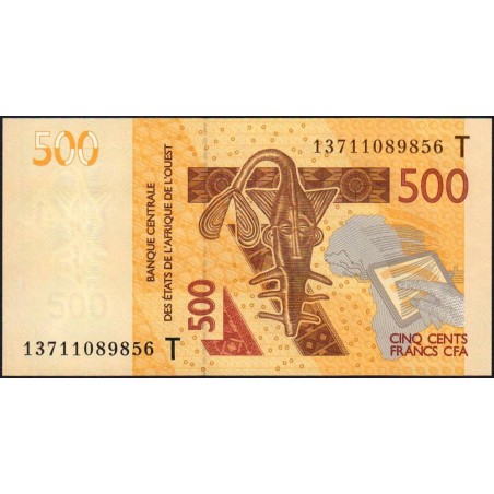 Togo - Pick 819Tb - 500 francs - 2013 - Etat : NEUF