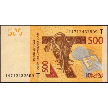 Togo - Pick 819Tc - 500 francs - 2014 - Etat : NEUF