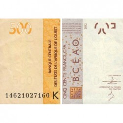 Sénégal - Pick 719Kc - 500 francs - 2012 - Etat : TTB