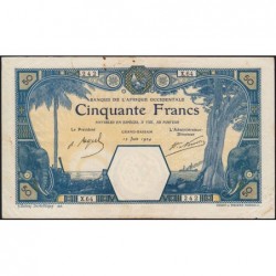 Côte d'Ivoire - Grand-Bassam - Pick 9De - 50 francs - Série X.64 - 12/06/1924 - Etat : TTB+