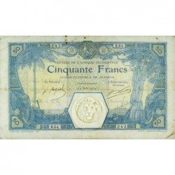 Côte d'Ivoire - Grand-Bassam - Pick 9De - 50 francs - Série X.64 - 12/06/1924 - Etat : TTB+