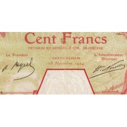 Côte d'Ivoire - Grand-Bassam - Pick 11Dg - 100 francs - Série X.84 - 13/11/1924 - Etat : TB+