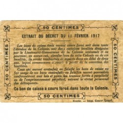 Colonie de la Cote d'Ivoire - Pick 1b_1 - 50 centimes - Série Y-87 - 11/02/1917 - Etat : TB- à TB