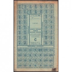 1942 - Titre C 146 - Denrées diverses, fromage, mat. grasses - Catégorie C - Etat : TTB+