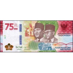 Indonésie - Pick 161 - 75'000 rupiah - Série AAO - 2020/2020 - Commémoratif - Etat : NEUF