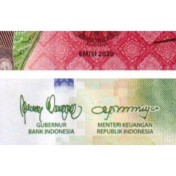 Indonésie - Pick 161 - 75'000 rupiah - Série AAO - 2020/2020 - Commémoratif - Etat : NEUF