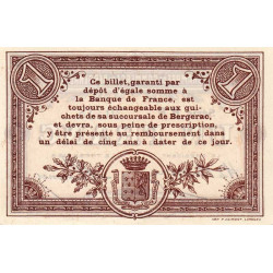 Bergerac - Pirot 24-18 - 1 franc - Série RR - 05/10/1914 - Etat : SUP+