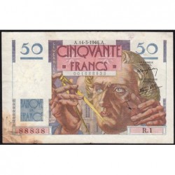 F 20-01 - 14/03/1946 - 50 francs - Le Verrier - Série R.1 - Etat : TB