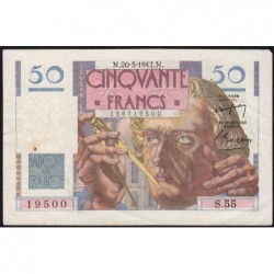 F 20-07 - 20/03/1947 - 50 francs - Le Verrier - Série S.55 - Etat : TTB+