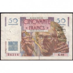 F 20-08 - 12/06/1947 - 50 francs - Le Verrier - Série K.68 - Etat : TB+