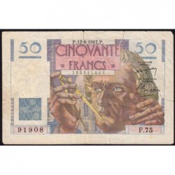 F 20-08 - 12/06/1947 - 50 francs - Le Verrier - Série F.75 - Etat : TB