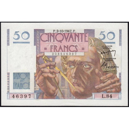 F 20-09 - 02/10/1947 - 50 francs - Le Verrier - Série L.84 - Etat : SPL+