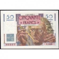 F 20-10 - 08/04/1948 - 50 francs - Le Verrier - Série Y.105 - Etat : SUP+