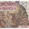 F 20-16 - 24/08/1950 - 50 francs - Le Verrier - Série D.159 - Etat : TB