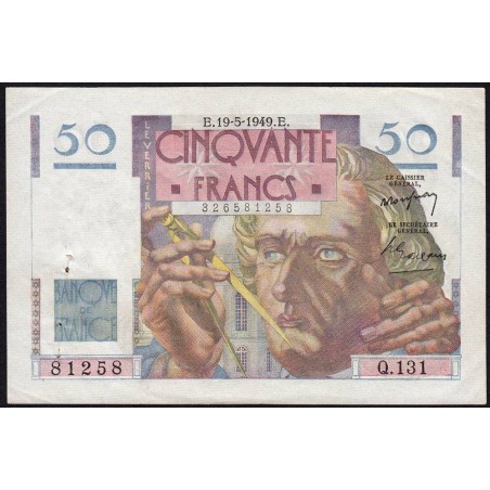 F 20-12 - 19/05/1949 - 50 francs - Le Verrier - Série Q.131 - Etat : SUP