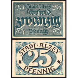 Allemagne - Notgeld - Alzey - 25 pfennig - Sans date (1921) - Etat : SPL