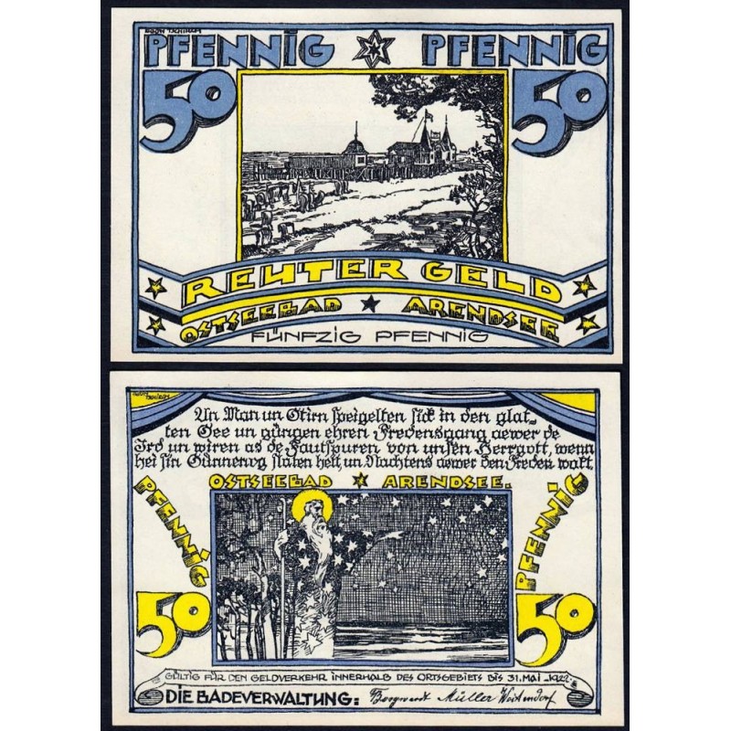 Allemagne - Notgeld - Arendsee - 50 pfennig - 06/1922 - Etat : pr.NEUF