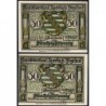 Allemagne - Notgeld - Auerbach - 50 pfennig - Sans illustration - Type b - 01/07/1921 - Etat : pr.NEUF