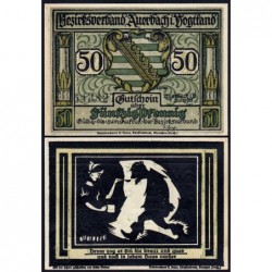 Allemagne - Notgeld - Auerbach - 50 pfennig - Type 3b - Numéro 2 - 01/07/1921 - Etat : NEUF