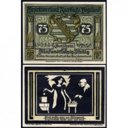 Allemagne - Notgeld - Auerbach - 75 pfennig - Type 2b - Numéro 4 - 01/07/1921 - Etat : NEUF