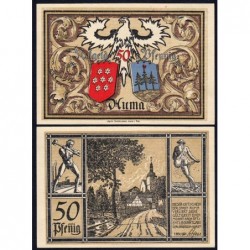 Allemagne - Notgeld - Auma - 50 pfennig - 01/11/1921 - Etat : NEUF