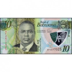 Botswana - Pick 36b - 10 pula - Série AE - 2020 - Polymère - Etat : NEUF