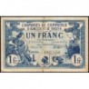 Ajaccio & Bastia - Pirot 3-2 variété - 1 franc - Sans série - 06/08/1915 - Etat : TB+