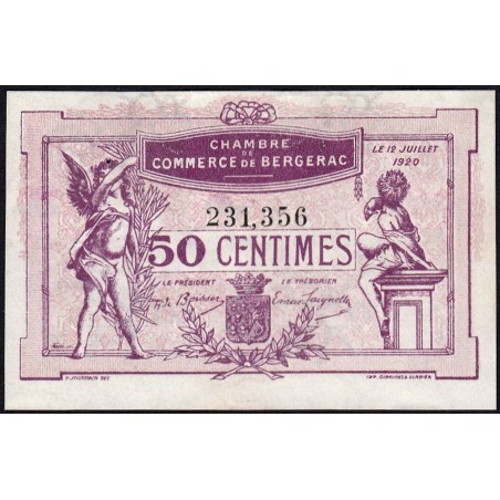 Bergerac - Pirot 24-35 - 50 centimes - 12/07/1920 - Etat : SUP