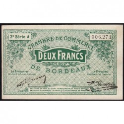 Bordeaux - Pirot 30-9 - 2 francs- Série A - 1914 - Etat : SUP