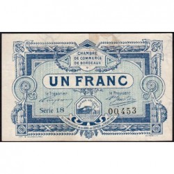 Bordeaux - Pirot 30-21 - 1 franc- Série 18 - 1917 - Etat : TTB+