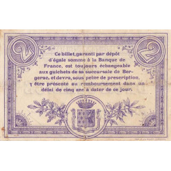 Bergerac - Pirot 24-21 - 2 francs - Série D - 05/10/1914 - Etat : TTB-
