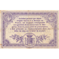 Bergerac - Pirot 24-21 - 2 francs - Série D - 05/10/1914 - Etat : TTB-