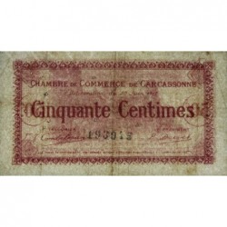 Carcassonne - Pirot 38-11 variété - 50 centimes - 1917 - Etat : TB+