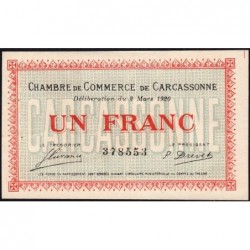 Carcassonne - Pirot 38-17 - 1 franc - 1920 - Etat : SUP+