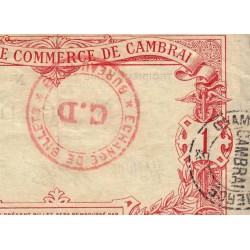 Cambrai - Pirot 37-21 variété - 1 franc - 3e série - 15/09/1914 - Etat : TB+