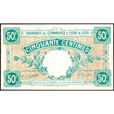 Chartres (Eure-et-Loir) - Pirot 45-1 - 50 centimes - 01/10/1915 - Etat : SPL