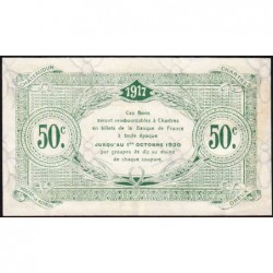 Chartres (Eure-et-Loir) - Pirot 45-5 - 50 centimes - 04/1917 - Etat : SPL
