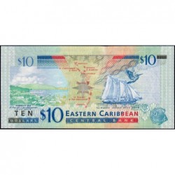 Etats de l'Est des Caraïbes - Pick 52b - 10 dollars - Série GP - 2015 - Etat : NEUF